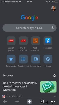 Cách thêm dấu trang (bookmark) trang web trên Chrome điện thoại