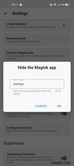 Cách cheat root: Làm ứng dụng nghĩ Android không root