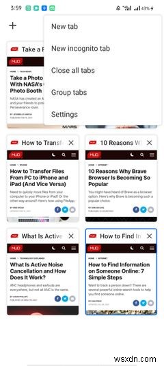 Cách tạo, quản lý và tắt Tab Groups trong Chrome Android