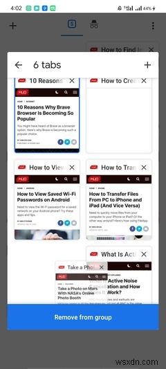 Cách tạo, quản lý và tắt Tab Groups trong Chrome Android
