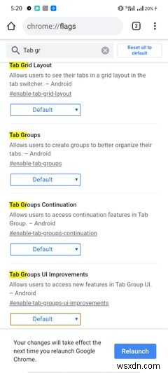 Cách tạo, quản lý và tắt Tab Groups trong Chrome Android