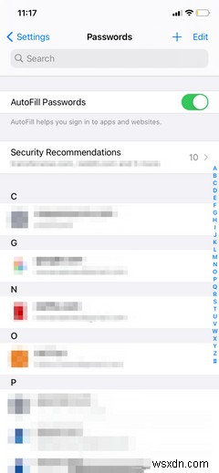 Cách lưu mật khẩu trên iPhone