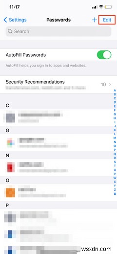 Cách lưu mật khẩu trên iPhone