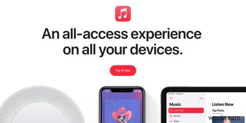 Tất cả gói dùng thử miễn phí các dịch vụ Apple