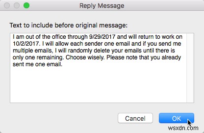 Cách Thiết Lập Tự Động Trả Lời Email Nghỉ Phép Trên Mac