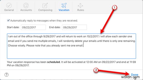 Cách Thiết Lập Tự Động Trả Lời Email Nghỉ Phép Trên Mac