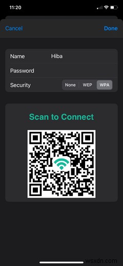 2 cách tạo mã QR chia sẻ mạng Wi-Fi trên iPhone