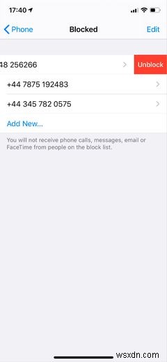 Cách bỏ chặn số điện thoại trên iPhone