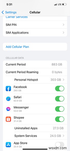 Cách xem ai đang sử dụng Hotspot cá nhân trên iPhone hoặc iPad