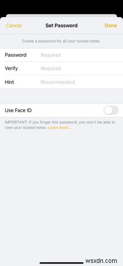Cách khóa ghi chú riêng tư trong ứng dụng Ghi chú của Apple