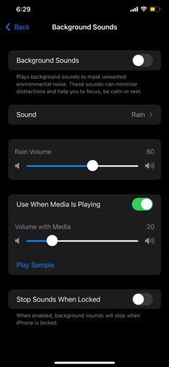 Cách phát âm thanh nền thư giãn bằng iOS 15