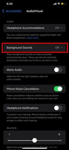 Cách phát âm thanh nền thư giãn bằng iOS 15