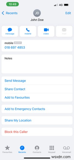 Cách chặn số điện thoại trên iPhone