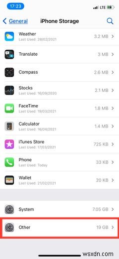 Cách xóa bộ nhớ  Khác  (Other) trên iPhone