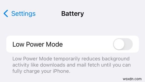 Cách tắt Chế độ tiết kiệm pin (Low Power Mode) trên iPhone và iPad