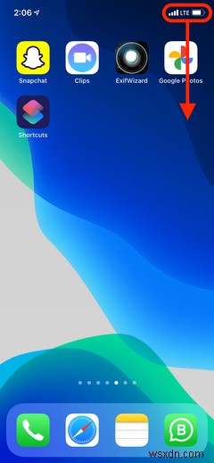 Cách xem phần trăm pin trên iPhone có Face ID