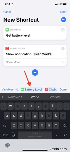 Cách xem phần trăm pin trên iPhone có Face ID