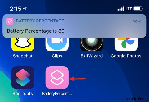 Cách xem phần trăm pin trên iPhone có Face ID
