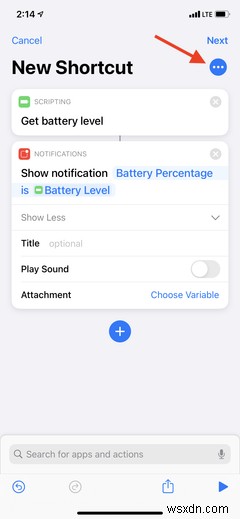 Cách xem phần trăm pin trên iPhone có Face ID