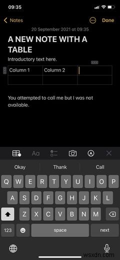 Cách tạo và định dạng bảng trong Apple Notes như chuyên gia