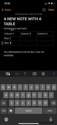 Cách tạo và định dạng bảng trong Apple Notes như chuyên gia