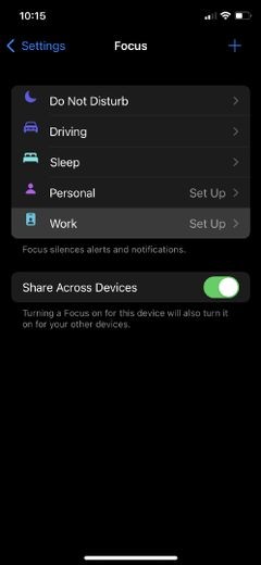 Cách thiết lập và sử dụng Chế độ tập trung (Focus Modes) trong iOS 15