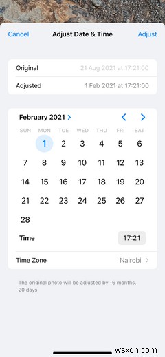 Cách điều chỉnh ngày, giờ và vị trí ảnh trên iOS 15