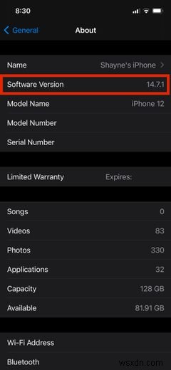 Cách kiểm tra phiên bản iOS đang chạy trên iPhone