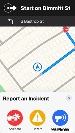 Cách báo cáo tai nạn, nguy hiểm và kiểm tra tốc độ trên Apple Maps
