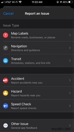 Cách báo cáo tai nạn, nguy hiểm và kiểm tra tốc độ trên Apple Maps