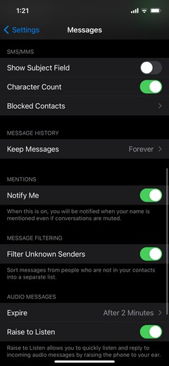 Cách lọc tin nhắn trên iPhone