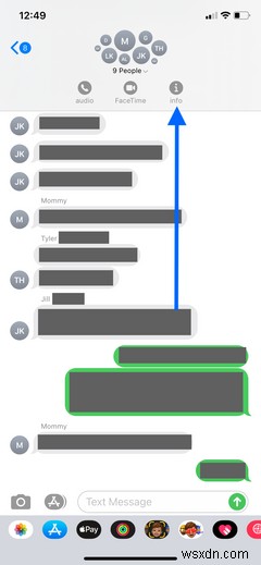 Cách rời nhóm chat trên iPhone