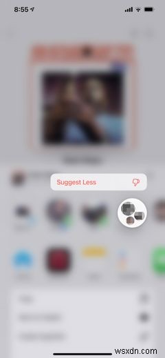 Cách tắt hàng gợi ý liên hệ trong trang chia sẻ (Share Sheet) iPhone