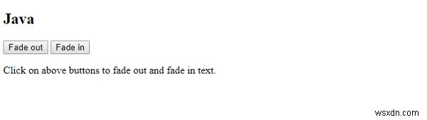 Phương thức jQuery fadeIn()