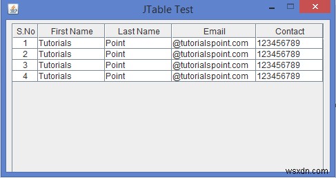 Cách thay đổi độ rộng từng cột của JTable trong Java