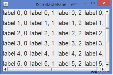 Cách triển khai JPanel có cuộn (scrollable) trong Java