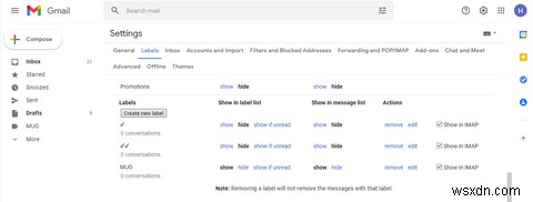 Cách tạo thư mục (nhãn) trong Gmail