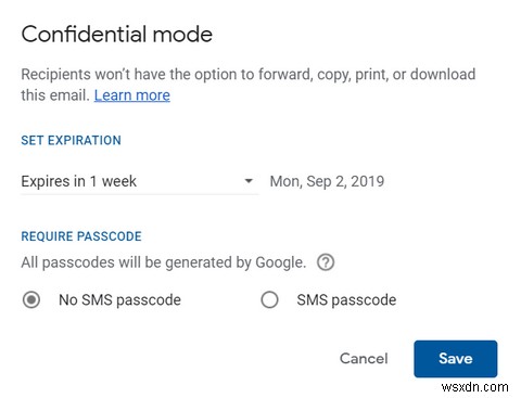 Cách gửi và mở email mật (Confidential Mode) trong Gmail