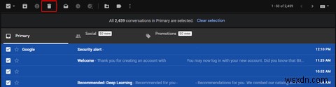 Cách xóa tất cả email trong Gmail