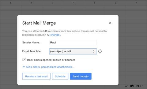 Cách gửi email hàng loạt trong Gmail từ Google Sheets