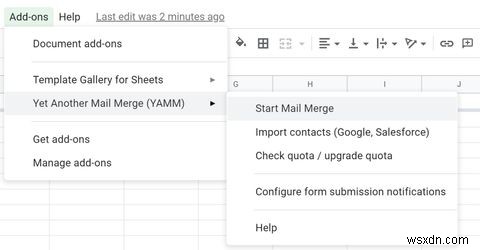 Cách gửi email hàng loạt trong Gmail từ Google Sheets