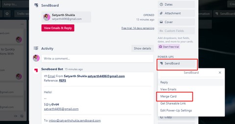 Cách SendBoard làm cho việc gửi email trên Trello dễ dàng