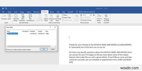 Hướng dẫn thực hiện Mail Merge (Hợp nhất thư) trong Word