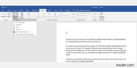 Hướng dẫn thực hiện Mail Merge (Hợp nhất thư) trong Word
