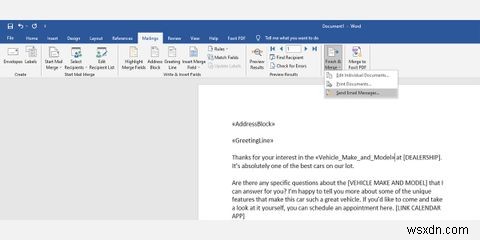 Hướng dẫn thực hiện Mail Merge (Hợp nhất thư) trong Word