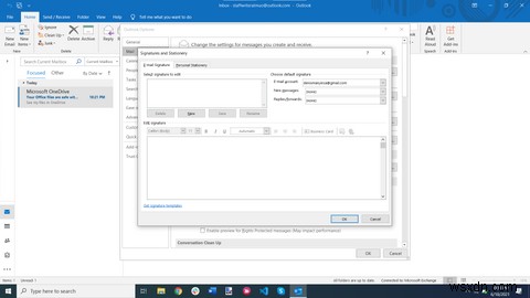 Cách tạo chữ ký trong Outlook