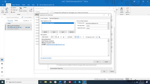 Cách tạo chữ ký trong Outlook