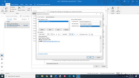 Cách tạo chữ ký trong Outlook