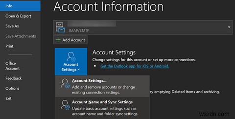Cách xuất email từ Outlook