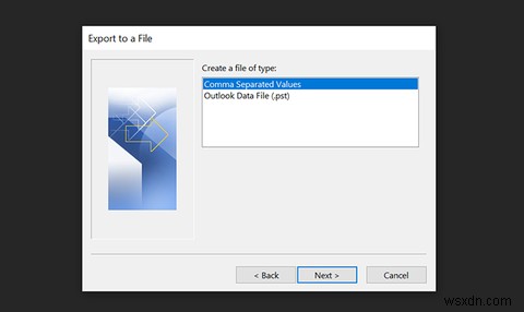 Cách xuất email từ Outlook